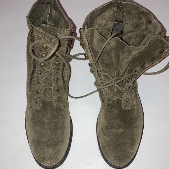 Sam Edelman Army Green Mackay Suede Boots - Picture 4 of 12